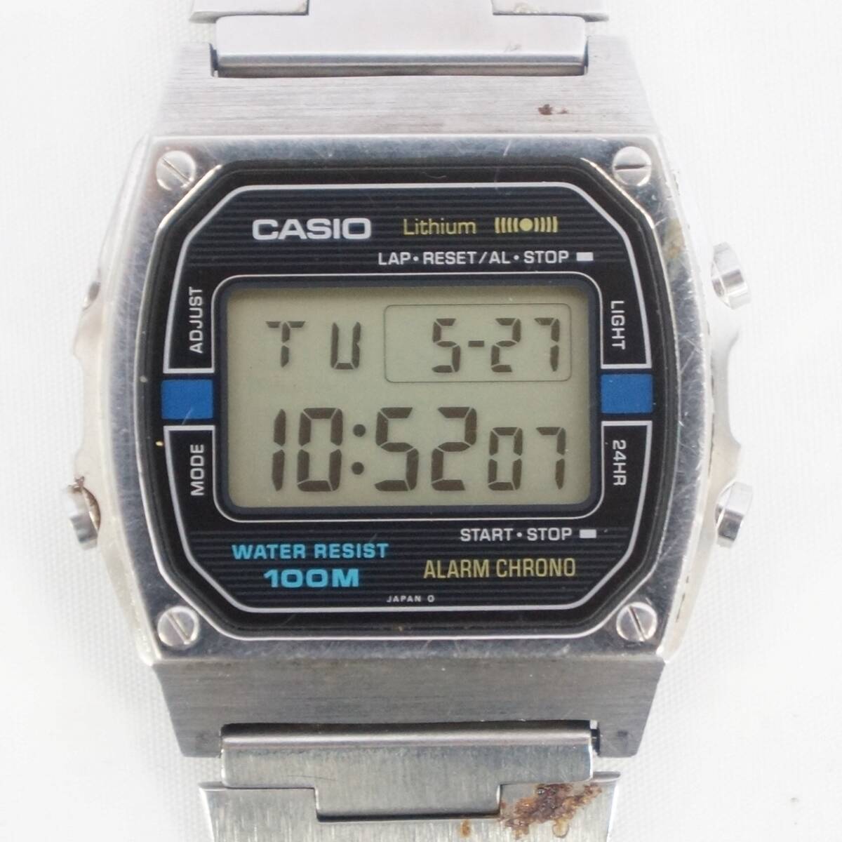 希少 カシオ カジキ W-760 純正ブレス 裏蓋シール付き 新品電池 希少 カシオ カジキ W-760 純正ブレス 裏蓋シール付き 新品電池