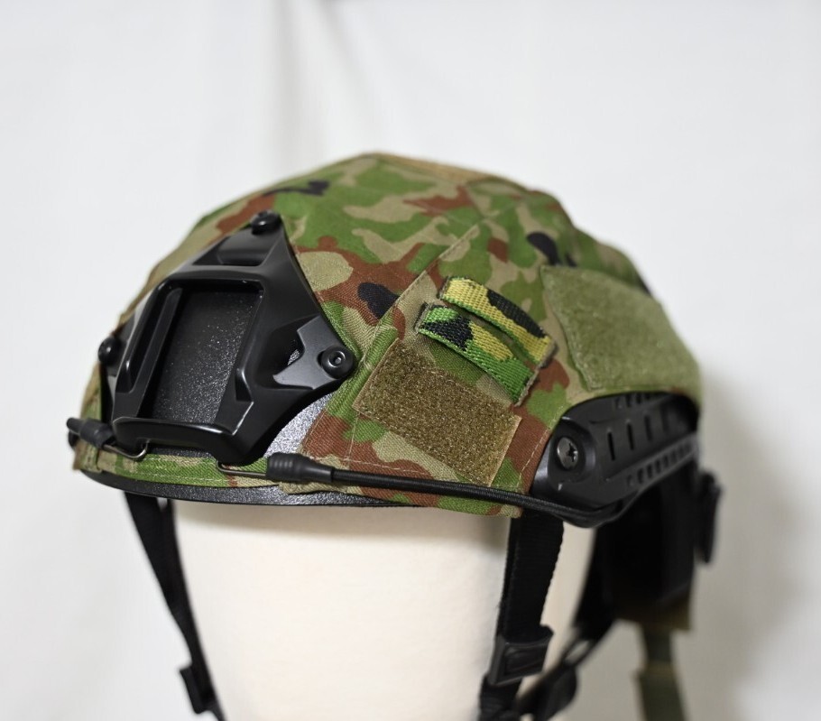 数量限定 陸上自衛隊 旧迷彩 カバー付きヘルメット 鉄帽ゴム付