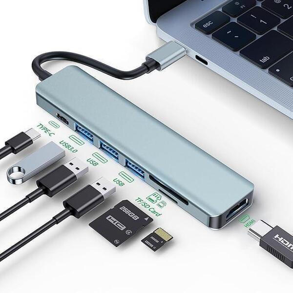 USB-C ハブ 7in1 タイプC 4K HDMI マルチポート変換アダプタ 新品 未使用