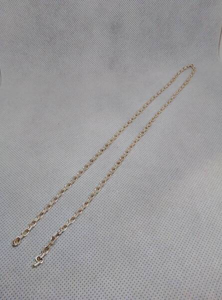 ゴローズ 細角チェーン ネックレス 標準サイズ シルバー 925 約47cm 幅約3.5mm