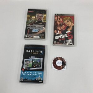 SONY ソニー PSP用ソフト 4点 おまとめ ウイニングイレブン2008/MAPLUS3/喧嘩番長5/他【DEAP9028】