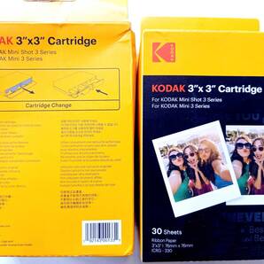 Kodak コダック Mini 3&Mini Shot 3 インスタントカメラ フィルム カラーリボン一体型カートリッジ 60P