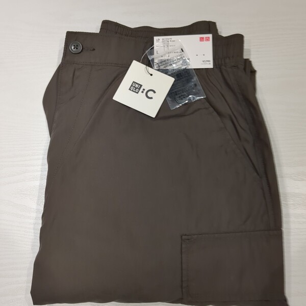 【新品L】ユニクロC ワイドフィットカーゴパンツ ダークブラウン