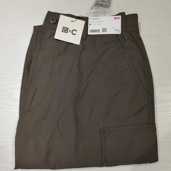 【新品M】ユニクロC ワイドフィットカーゴパンツ ダークブラウン