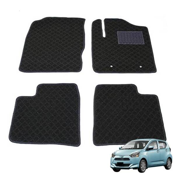 ダイハツ LA350S ミライース 2WD H29/5~ 専用 フロアマット ブラック 日本製 カーマット 黒 社外品 e:S / B 105-29-3 NF*