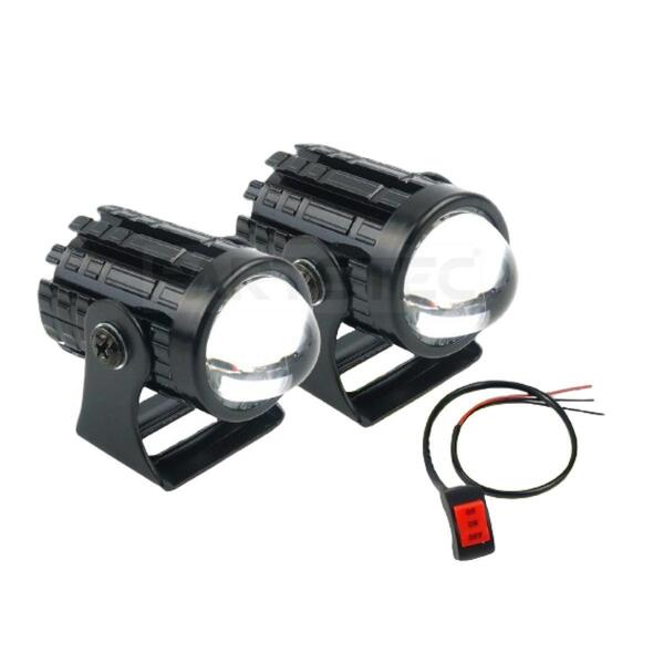 バイク用 LED ヘッドライト プロジェクター レンズ ホワイト イエロー 2色切替え スイッチ付 白 黄色 / 134-111 NA*
