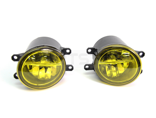 LED フォグ ランプ ユニット 汎用 左右セット 後付 社外品 イエロー BMW風 トヨタ アクア NHP10 プリウス 30系 ZVW30 / 147-72 NB*