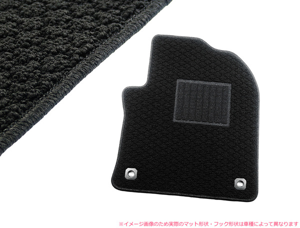 受注生産: ダイハツ ムーヴキャンバス LA800S/LA810S LA850S/LA860S ブラック/黒生地 フロアマット 【全座席1台分】NF+