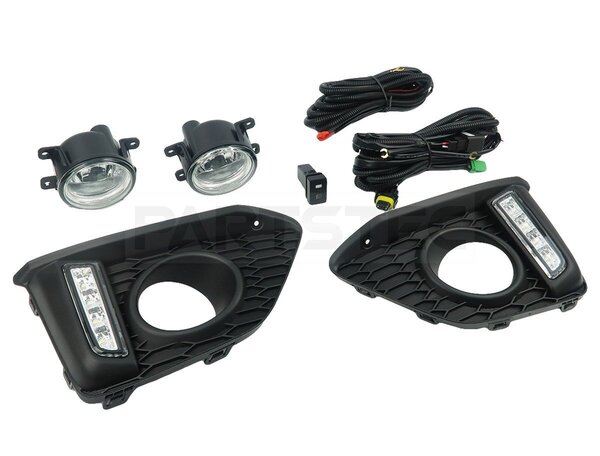 ホンダ フィット ハイブリッド GP5 GP6 前期用 H25/9~H29/6 LED デイライト フォグランプキット 純正交換 ホンダ / 11-113 NC*