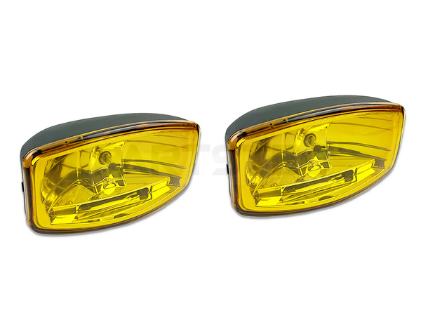 24V 汎用 トラック オーバル フォグランプ イエローレンズ 2個セット 70W H7 + LED ポジション 電球色 フォグ ライト / 147-292x2 NC*
