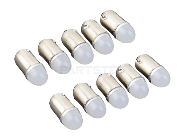 マーカー用 BA9s G14 ピン角180° LED バルブ ホワイト 10個セット 12V 24V 兼用 トラック ポジション 6000K 2835SMD / 156-47x10 NG*