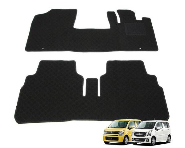 スズキ ワゴンR ワゴンRスティングレー MH35S MH55S MH85S MH95S 専用 フロアマット ブラック 日本製 黒 社外品 / 在庫有 001-29-16 NF*