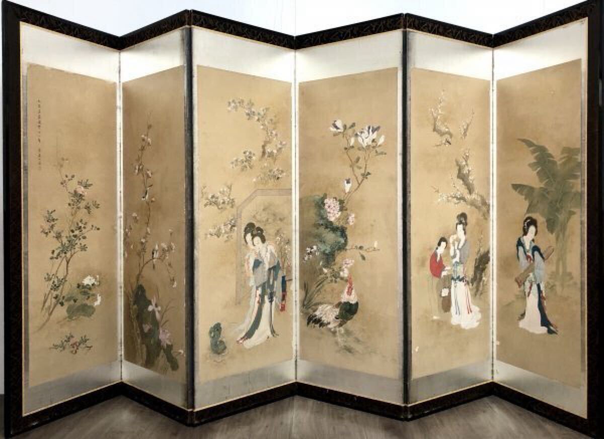 楽天市場】屏風 日本画（アート・美術品・骨董品・民芸品