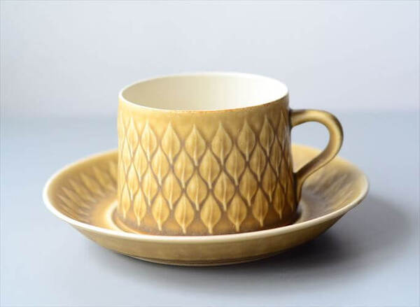 デンマーク製 クイストゴー レリーフ カップ&ソーサー relief クロニーデン KRONJDEN J.H.Quistgaard 北欧ヴィンテージ _it3773
