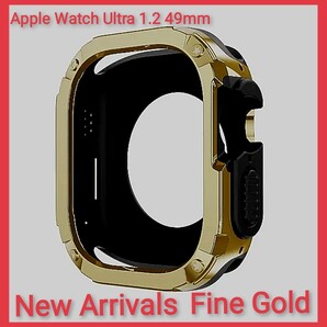 アップルウォッチ ウルトラ1 2 49mm 新品 ケース カバー スマートウォッチ iPhone Apple ultra ベルト バンド ゴールド 送料無料 メタル 45