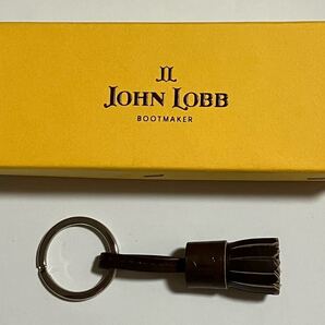 超美品 JOHN LOBB レザー タッセル チャーム キーリング キーホルダー ジョンロブ BOOTMAKER フリンジ ②