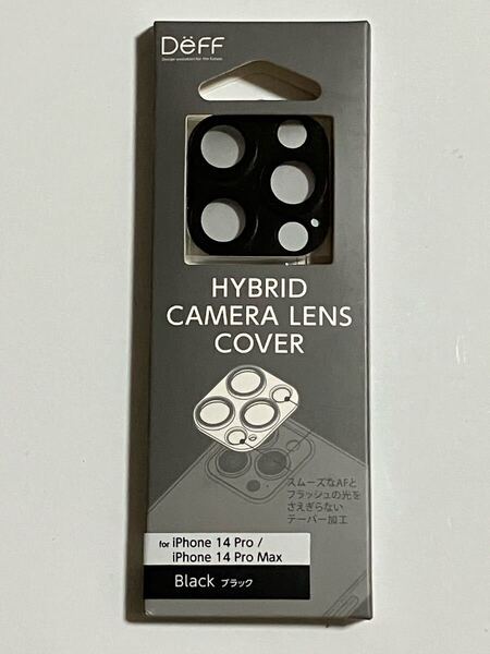 未使用 Deff iPhone カメラレンズカバー ブラック iPhone14Pro iPhone14ProMax 14Pro Max 14 ProMax HYBRID CAMERA LENS COVER