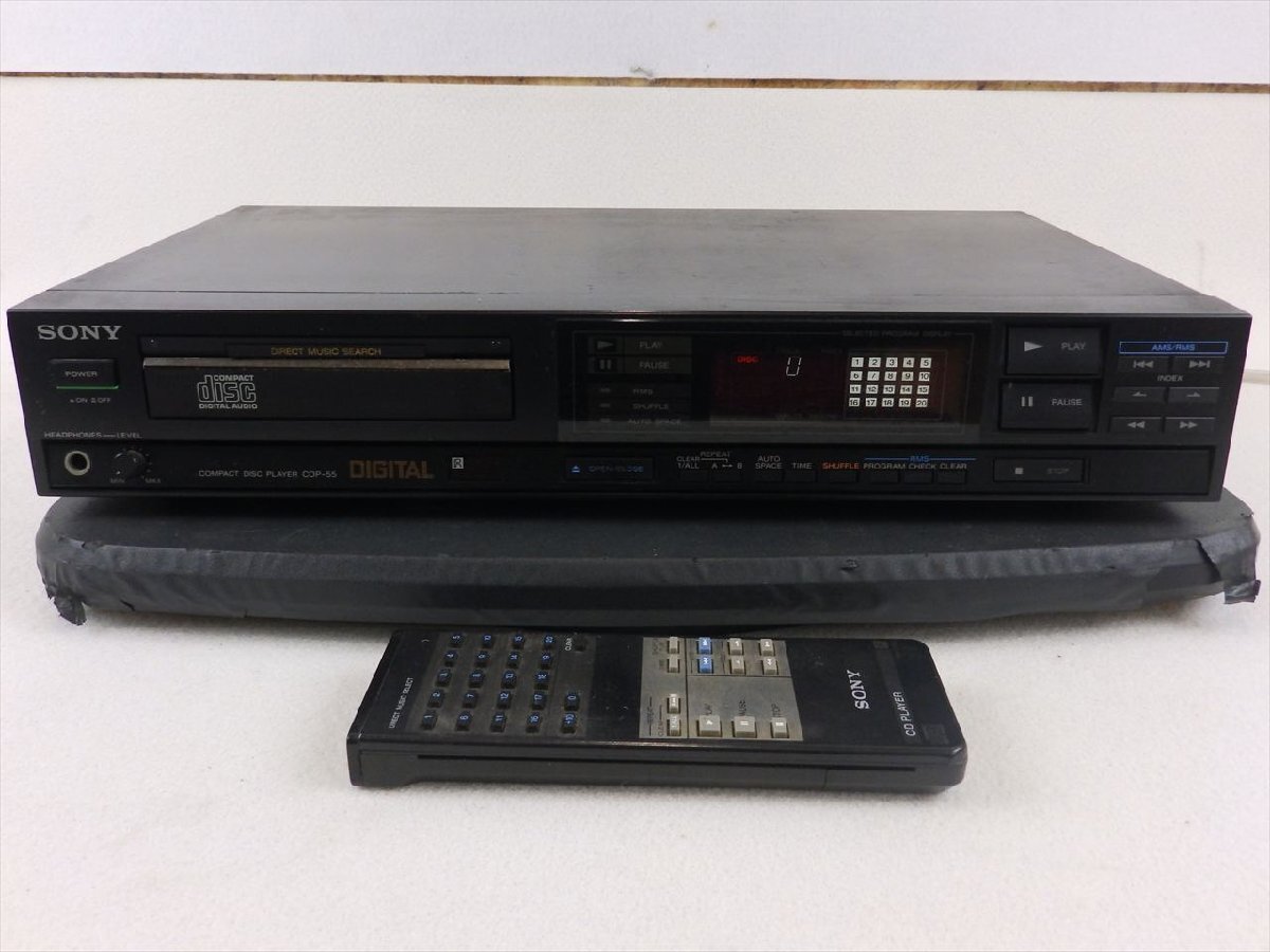 ★ソニー製ＣＤプレーヤー、ＣＤＰ－55です。定価59800動作良好です。 ☆ソニー製CDプレーヤー、CDP－55です。定価59800動作良好