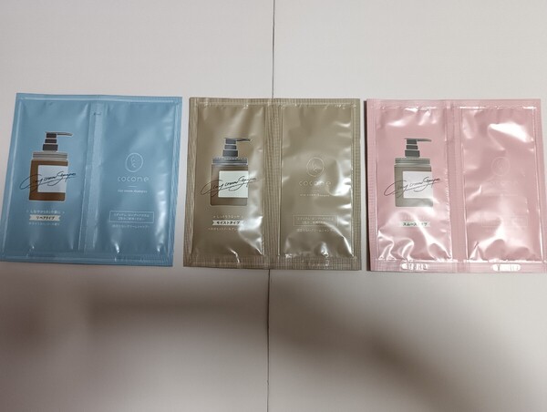 ☆新品☆cocone☆クレイ クリーム シャンプー 3種セット☆リペア&モイスト&スムース 6回分☆お試し☆ココネ☆トライアル☆☆