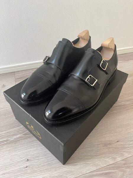 【送料込即決】 使用回数僅少 John Lobb William ジョンロブ ウィリアム Black 9E 27.5cm ダブルモンク 名作