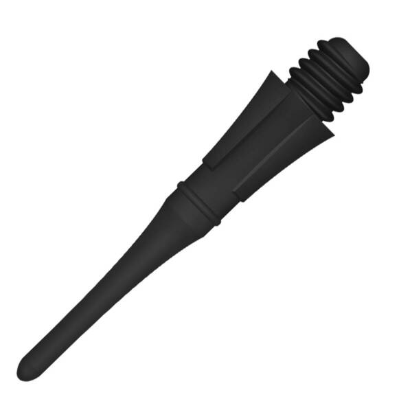 【在庫処分】2BA チップ & 25mm ブラック ダーツ ポイント・ティップ 50本入, Plastic CyeeLife Da
