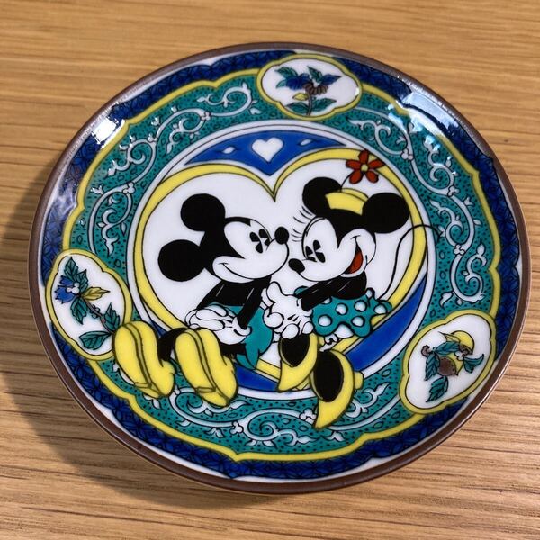 ▼ 九谷焼×ディズニー≪豆皿 1枚≫ミッキー ミニー 小皿 プレート Disney