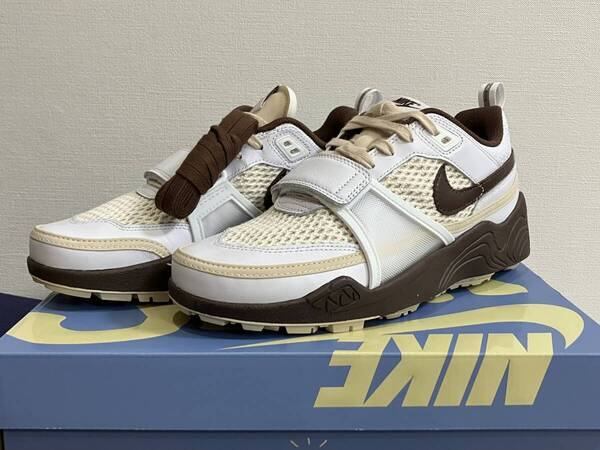 【25.5cm 】US7.5 Travis Scott × Nike Zoom Field Jaxx White and Light Chocolate トラヴィススコット ナイキ ズーム 新品未使用