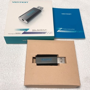 VENTION VAB-S16-B(USB接続サウンド/ヘッドセットアダプター、最大16bit/48kHz)