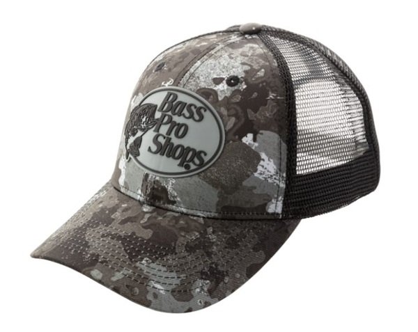 新品! バスプロショップス トゥルーティンバー ロゴ メッシュ キャップ 黒迷彩 フリーサイズ Bass Pro Shops ブッシング 釣り アウトドア