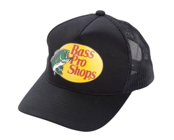 新品! バスプロショップス ロゴ メッシュ キャップ フリーサイズ ブラック 黒 Bass Pro Shops ブッシング 釣り 帽子 アウトドア キャンプ