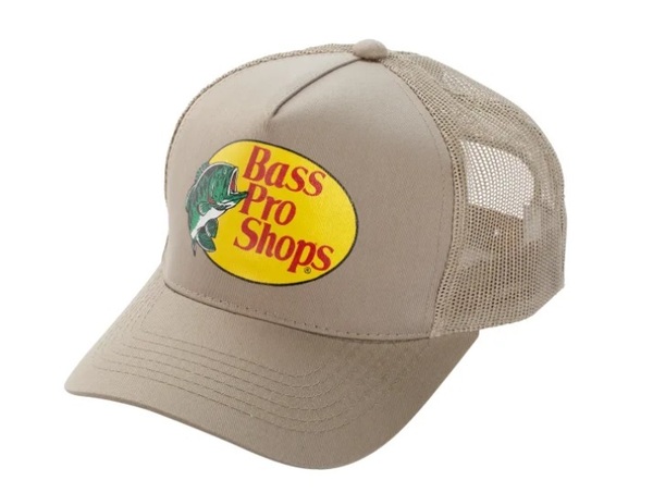 新品! バスプロショップス ロゴ メッシュ キャップ フリーサイズ カーキ Bass Pro Shops ブッシング 釣り 帽子 アウトドア キャンプ