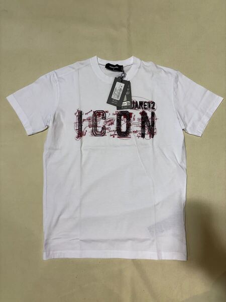 新品未使用 DSQUARED2 ディースクエアード ICON SCRIBBLE COOL FIT T-SHIRT Tシャツ サイズM