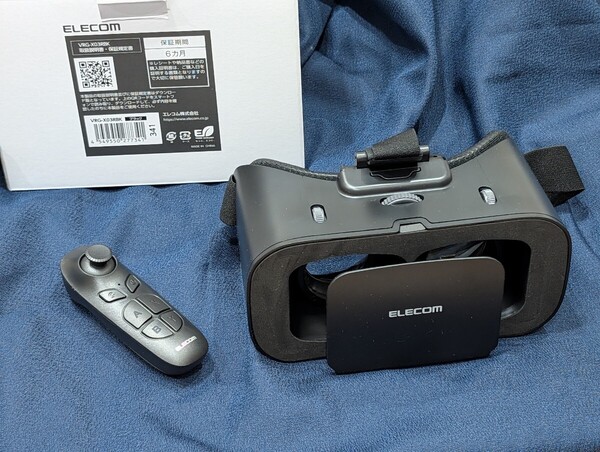 【美品】ELECOM VRG-X03RBK スマホ用VRゴーグル リモコン付 エレコム
