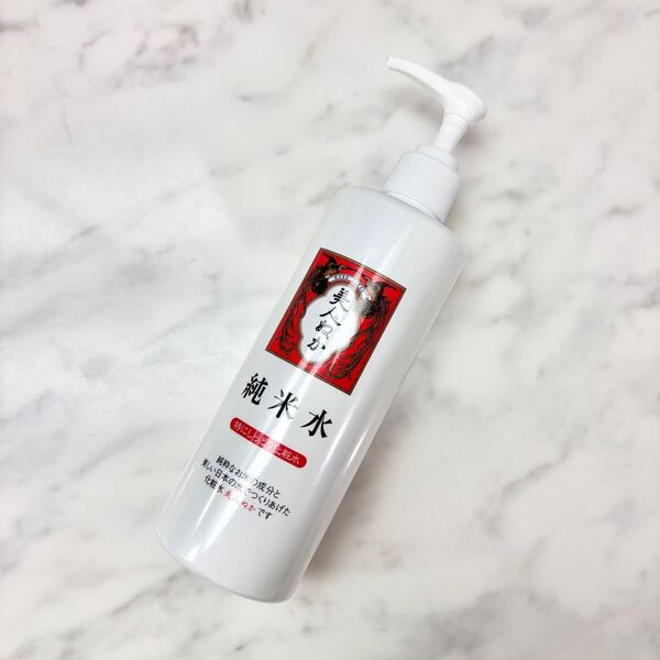 美人ぬか 純米水 特にしっとり 化粧水 大容量 320ml サイズ 残量 約 7割 高保湿 米ぬか セラミド スーパー ヒアルロン酸 ナイアシンアミド