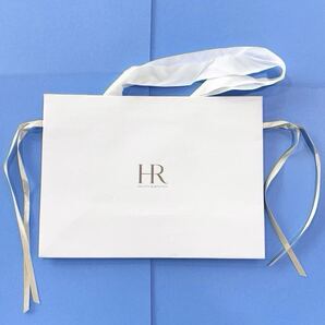 ■新品■HELENA RUBINSTEIN ヘレナルビンスタイン リボン付き ショップ袋 ショッパー 紙袋 ホワイト 白 ギフト梱包 デパコス 20cm × 23cm
