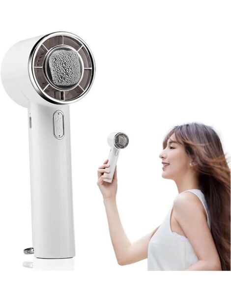 ハンディファン 冷却プレート搭載 携帯扇風機 冷感 手持ち扇風機 ハンディ扇風機 5段階風力調節 長時間稼働