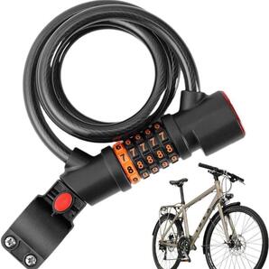 盗難防止☆ バイクキー 自転車 鍵 パスワードロック ライト 充電 スクーター SW35-1407 ab kon