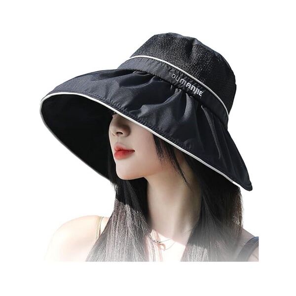 apa194 UVカット 帽子 つば広 日よけ ハット 夏 紫外線対策 折り畳み 頭囲55~58cm UPF50+ レディース 軽量 小顔 日焼け 日除け 自転車