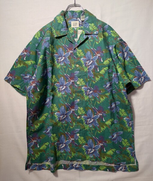 90s 未使用品 old GAP オールドギャップ リネン混 アロハシャツ オープンカラーシャツ 検索 古着 ヴィンテージ バナリパ レインスプーナー