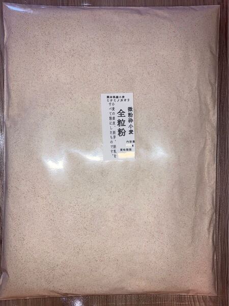熊本県産 ミナミノカオリ 微粉砕 小麦全粒粉 500g 強力粉 全粒粉パン