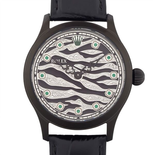 アンティーク Marriage watch ROLEX 懐中時計をアレンジした42mmのメンズ腕時計 半年保証 手巻き スケルトン leather band