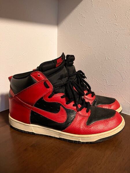 NIKE ナイキ DUNK ダンク HIGH ハイ ブルズカラー 赤 黒 28cm