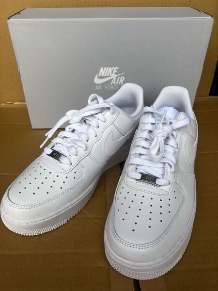 送料無料新品未使用正規店 NIKEAIRFORCE1’07 WHIT/WHIT ナイキエアフォース1 ホワイト 25.5cm