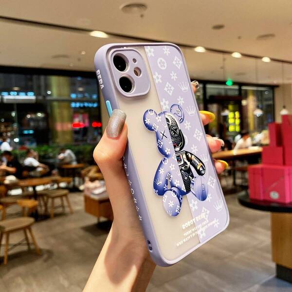 iPhone 14Promax グレー ケース 韓国 キャラクター かわいい おしゃれ 3色 耐衝撃 iPhone 12 13 14 Pro max mini Plus ケース カバー
