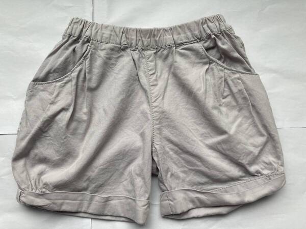 BeBe べべ 110cm ショートパンツ 半ズボン グレー ボトムス 女の子 5歳 6歳 子供服 夏服 中古