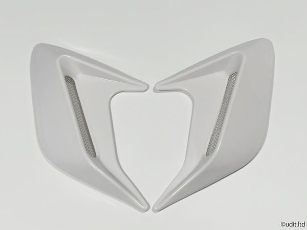 汎用ダミー フェンダー ダクト パネルカバー ホワイト BMW E60E90E92F10F30F32 AUDI A3A4A6 S13S14S15 GR GK Z34Z33R33R34ZN6 GDB等に