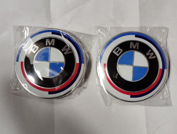 50周年記念モデル 2枚セット BMW ボンネットエンブレム リアエンブレム 82mmx2枚
