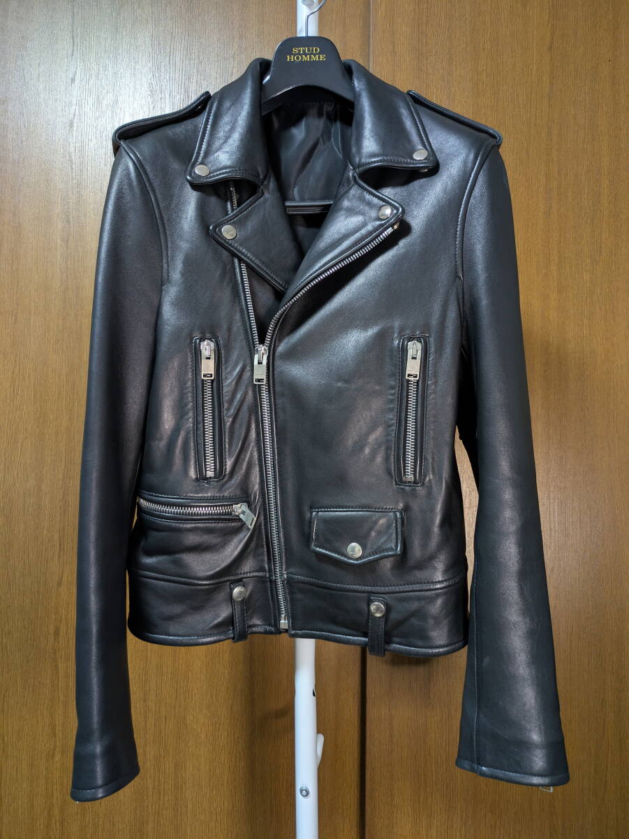 ★美品★ ナイン NINE 羊革ライダースジャケット ブラック 2025年最新】Yahoo!オークション -nine ライダースの中古品