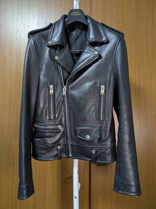 送料無料 dude9 L01型 ライダース ラムレザー 44 dude nine STUD HOMME