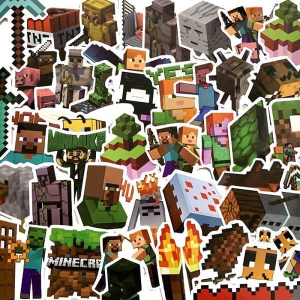 マインクラフト Minecraft 防水ステッカー50枚入り 大人気 匿名配送 追跡可能 1